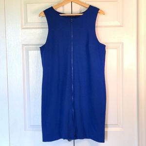 Banana Republic Blue Front Zipper Dress